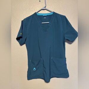 Carhartt Teal and Aqua V-Neck Top